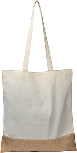 Carrying bag with jute bottom