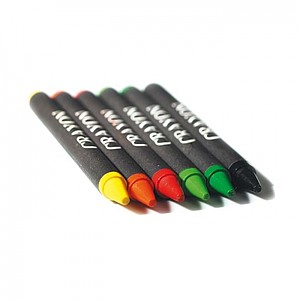 Carton of 6 wax crayons, multicolour