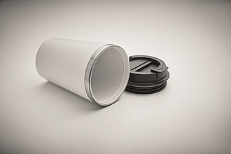 Ceramic lining tumbler 350 ml, white