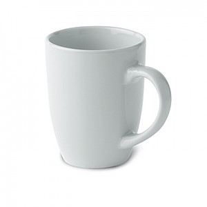 Ceramic mug in box, white