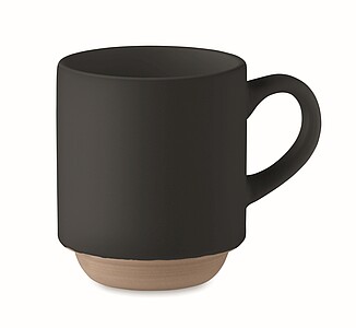 Ceramic stackable mug 170 ml, black
