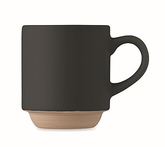 Ceramic stackable mug 170 ml, black