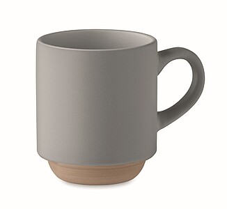 Ceramic stackable mug 170 ml, grey