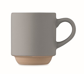 Ceramic stackable mug 170 ml, grey