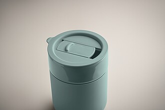 Ceramic tumbler 330 ml, petrol