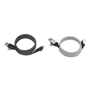 Charging and data transfer cable , silver