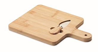 Cheese board set in bamboo