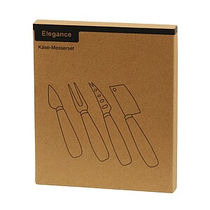 Cheese cutlery set, brown, silver