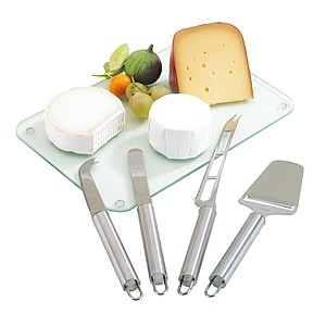 Cheese cutlery set "Cheese" consists of 4 pieces,colour silver