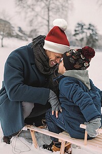 Christmas knitted beanie