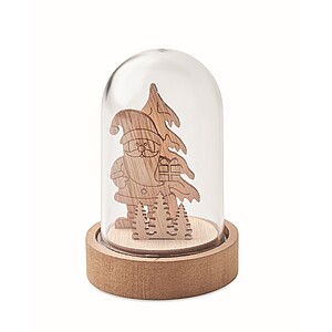 Christmas LED ornament, wood