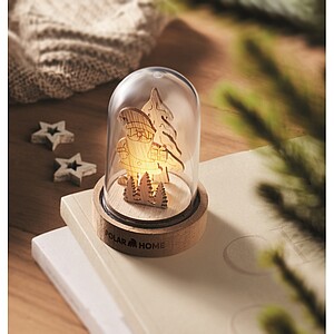 Christmas LED ornament, wood