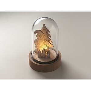Christmas LED ornament, wood