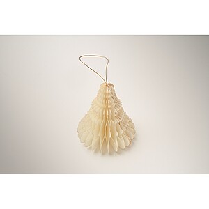 Christmas paper tree hanger, beige
