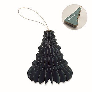 Christmas paper tree hanger, green