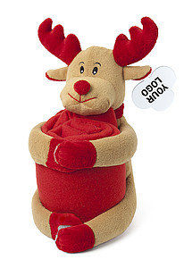 Christmas stuffed animal with blanket Andrew
