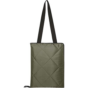 Clary GRS recycled polyester picnic blanket, forest green