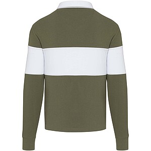 Clyde unisex organic rugby polo sweatshirt, green