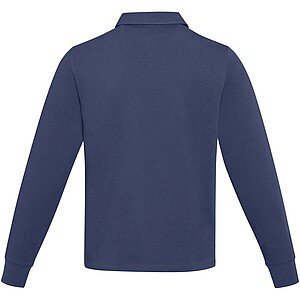 Clyde unisex organic rugby polo sweatshirt, navy