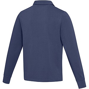 Clyde unisex organic rugby polo sweatshirt, navy