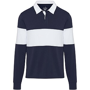 Clyde unisex organic rugby polo sweatshirt, navy