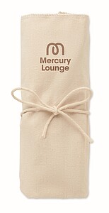 Cocktail kit in cotton pouch with string