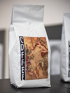 Coffee in its own customized packaging