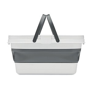 Collapsible silicone picnic basket with PP table top