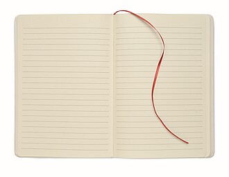 Colour revealing A5 notebook, red