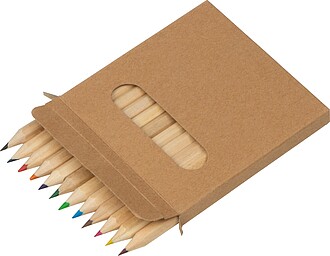 coloured pencil set 12 piece, multicolor