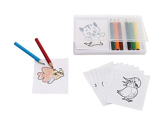 Colouring set "Crazy Animals",colour coloured