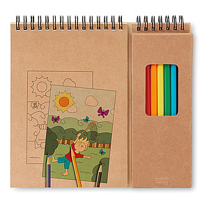 Colouring set with notepad