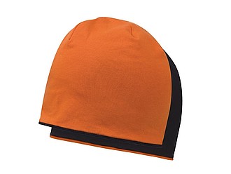 Contrasting jersey hat, orange/black