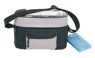 Cooler bag for handlebar "Bike" with raincover,colour black, grey
