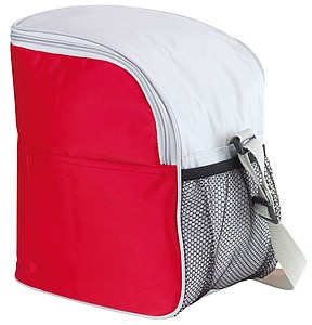 Cooler bag "Glacial": with insulated main zip compartment,colour red