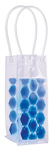 Cooler bag "ice cube", tranparent/ Blue