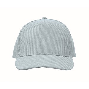 Corduroy 5 panel baseball cap, baby blue