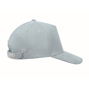 Corduroy 5 panel baseball cap, baby blue