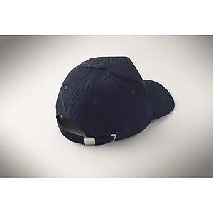 Corduroy 5 panel baseball cap, blue