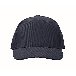 Corduroy 5 panel baseball cap, blue