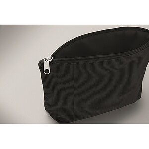 Corduroy cosmetic bag, black