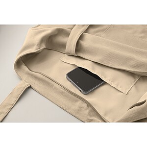 Corduroy large shopping bag, beige
