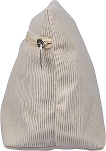 Corduroy zippered cosmetic pouch Tia, beige