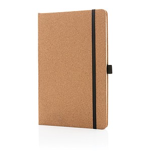 Cork hardcover notebook A5, brown