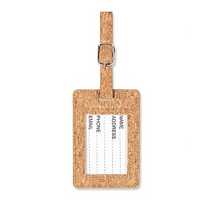 Cork luggage tag