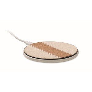 Cork wireless charger 15W, white