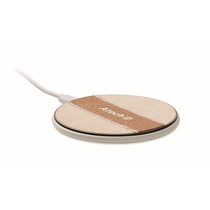 Cork wireless charger 15W, white