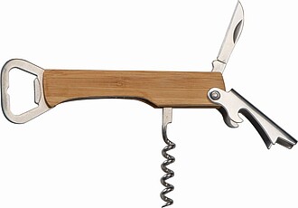 Corkscrew with bottle opener