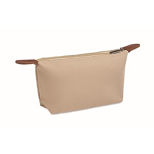 Cosmetic bag in 600D RPET, khaki