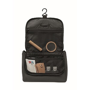 Cosmetic hanging bag in PU, black